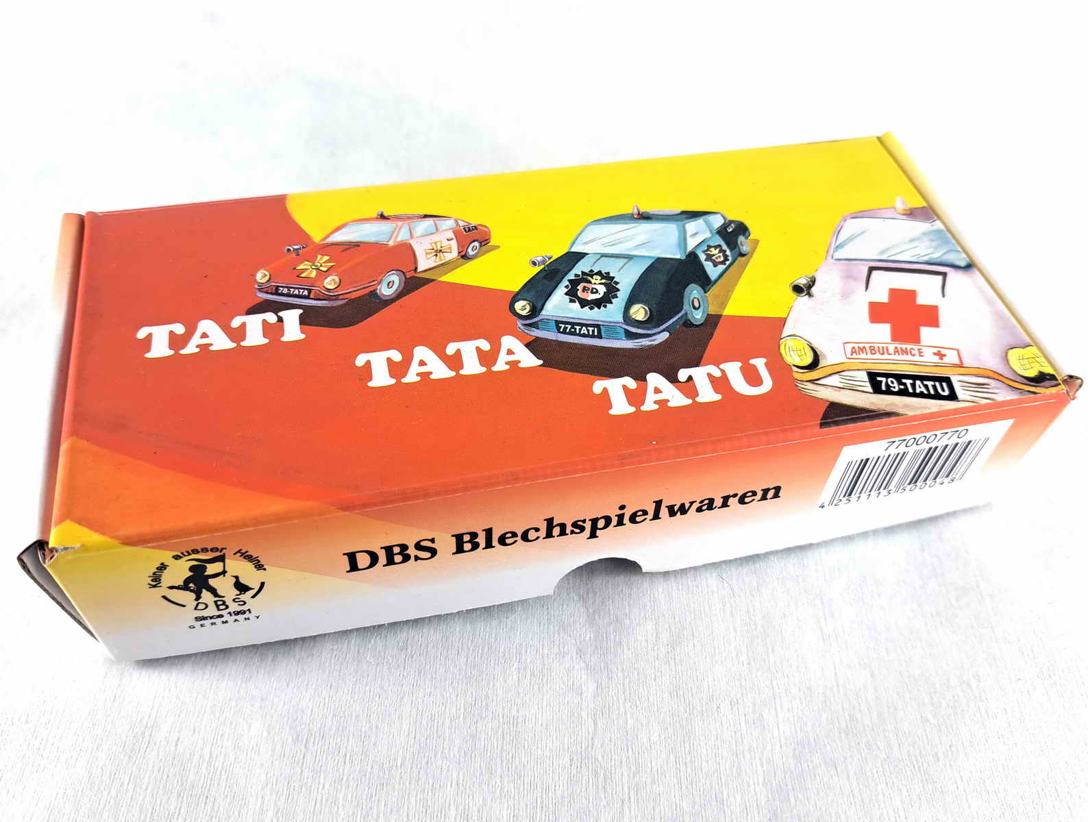 Blechspielzeug - Schlüsselautos - DBS TATI-TATA-TATU (3er Set im Karton)