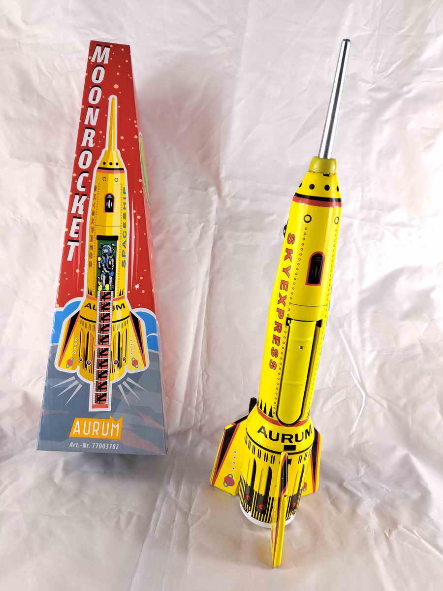 Blechspielzeug - Rakete gelb 'AURUM' von DBS