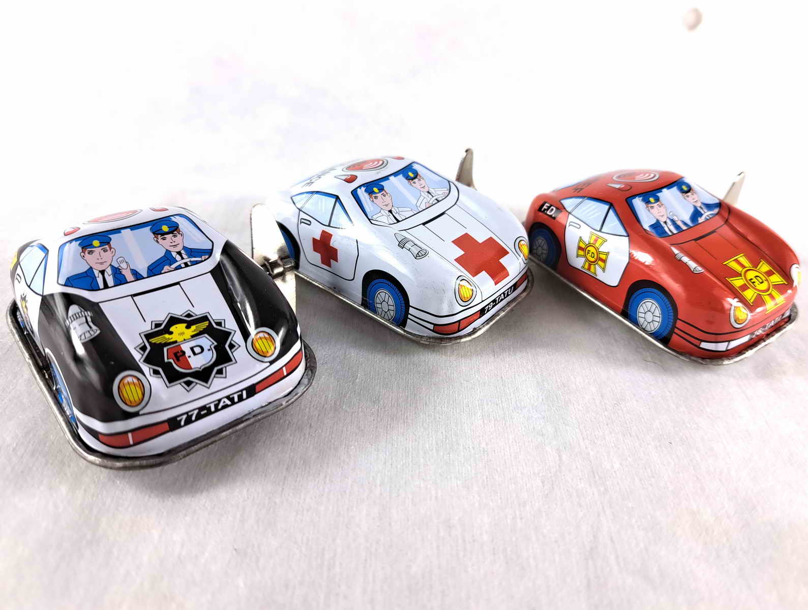Blechspielzeug - Schlüsselautos - DBS TATI-TATA-TATU (3er Set im Karton)