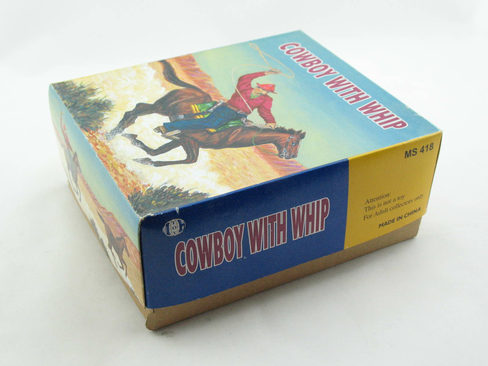 Blechspielzeug - Cowboy auf Pferd mit Lasso