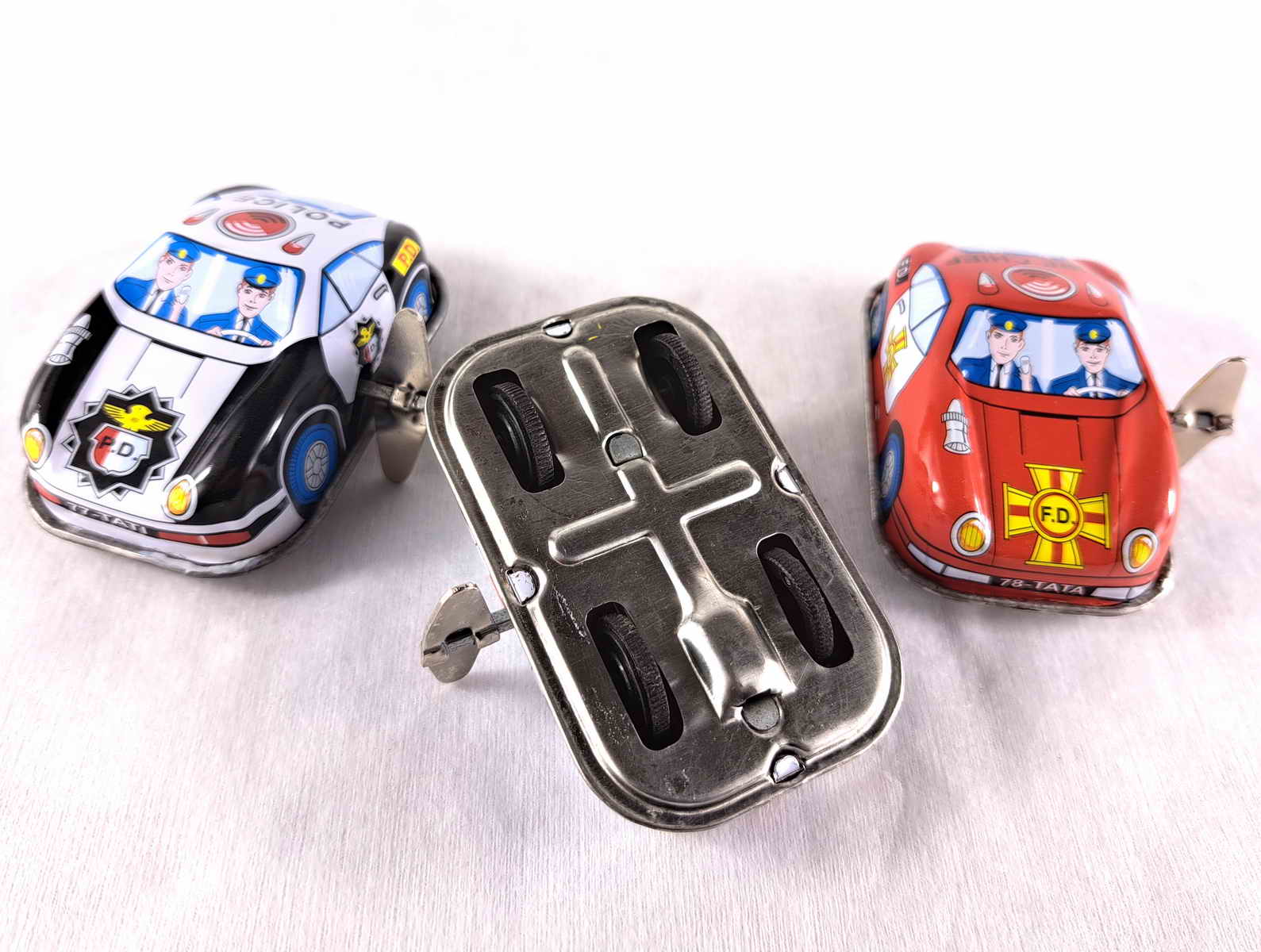 Blechspielzeug - Schlüsselautos - DBS TATI-TATA-TATU (3er Set im Karton)