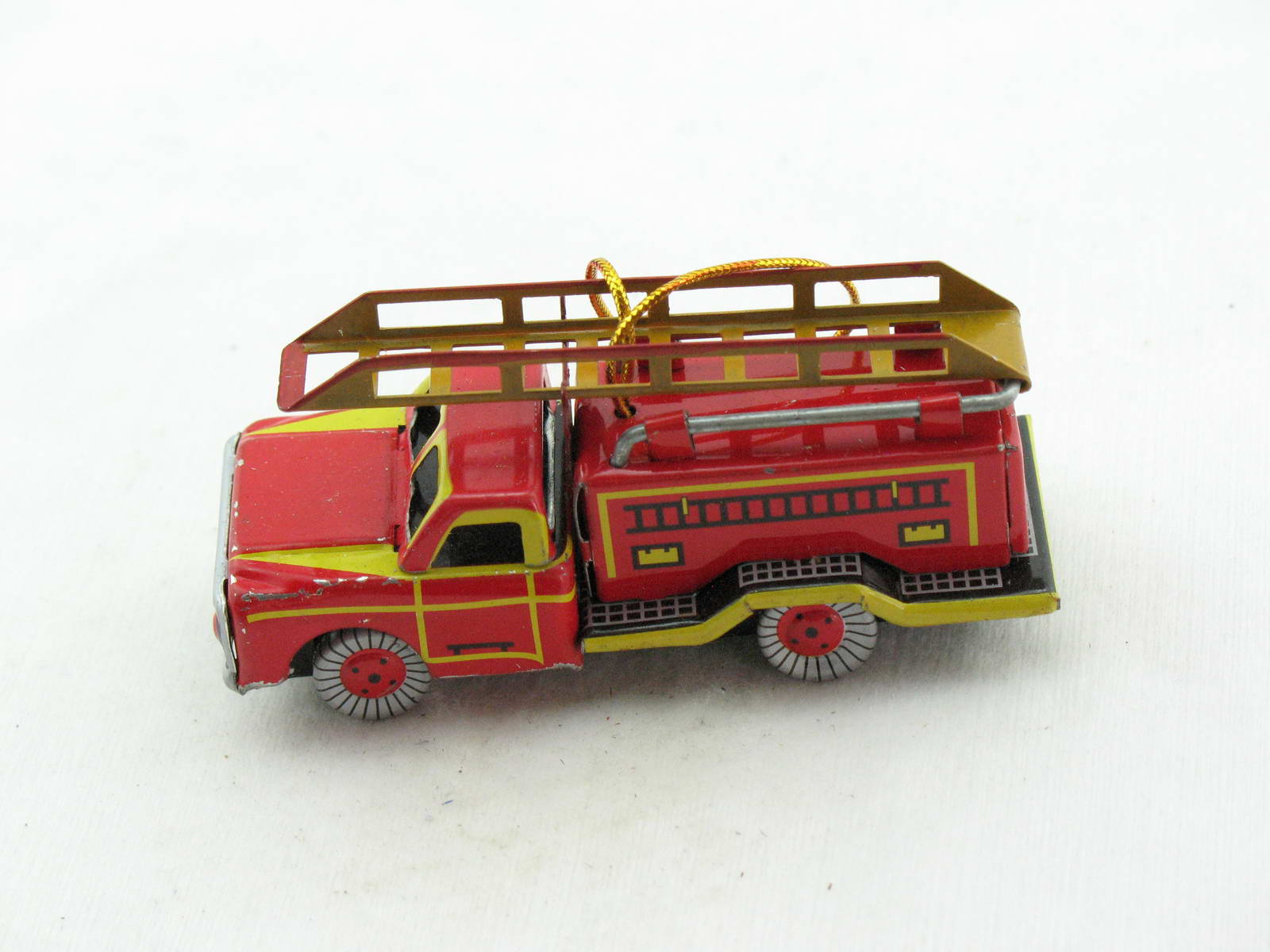Blechspielzeug - Deko-Feuerwehr Leiterwagen