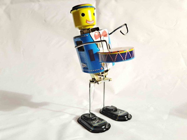 Blechspielzeug - Roboter mit Trommel