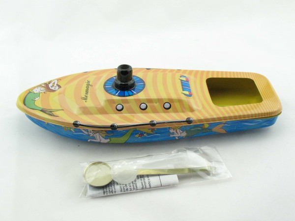 Blechspielzeug - Pop Pop Boot, Kerzenboot Mermaid