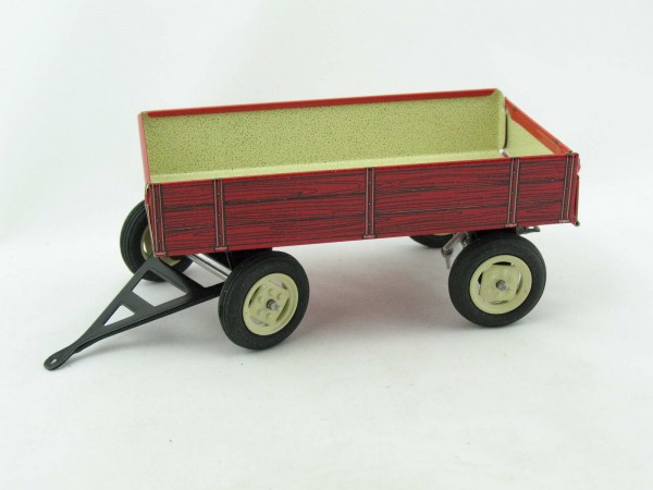 Traktor Anhänger rot von KOVAP - Blechspielzeug
