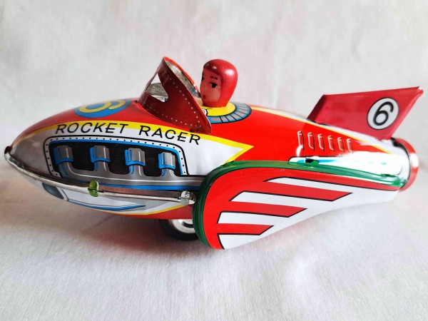 Blechspielzeug - Raketenboot, Raumschiff Rocket Racer