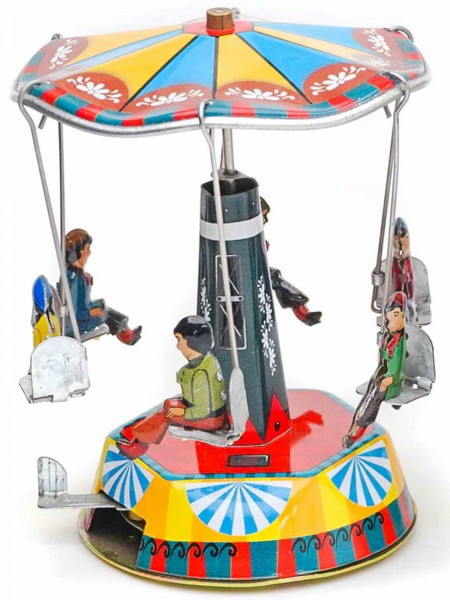 Blechspielzeug - Kleines Dachkarussell, Jahrmarkt, Design B