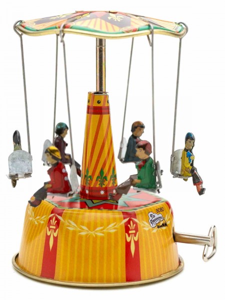 Blechspielzeug - Dachkarussell mit Musikspieluhr: LA VIE EN ROSE