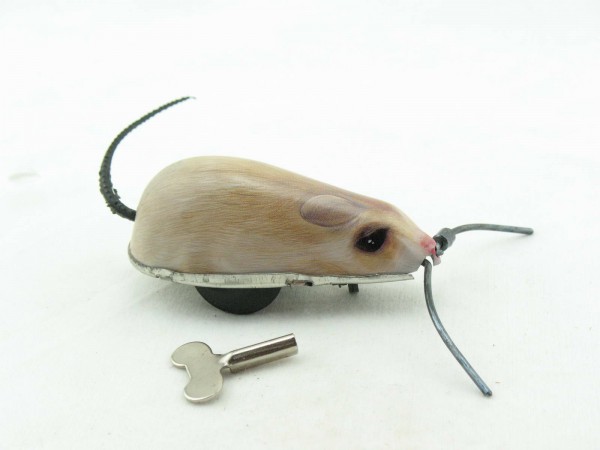 Blechspielzeug - Braune Maus mit Trick