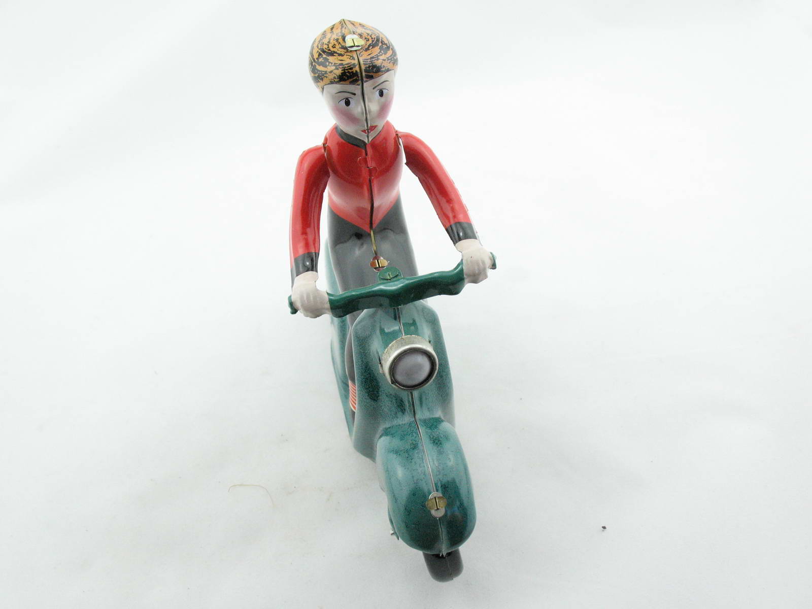 Blechspielzeug Motorrad Scooter Girl auf Motorroller grün 5822032 